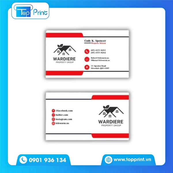 Mẫu card visit bất động sản ép kim sang trọng