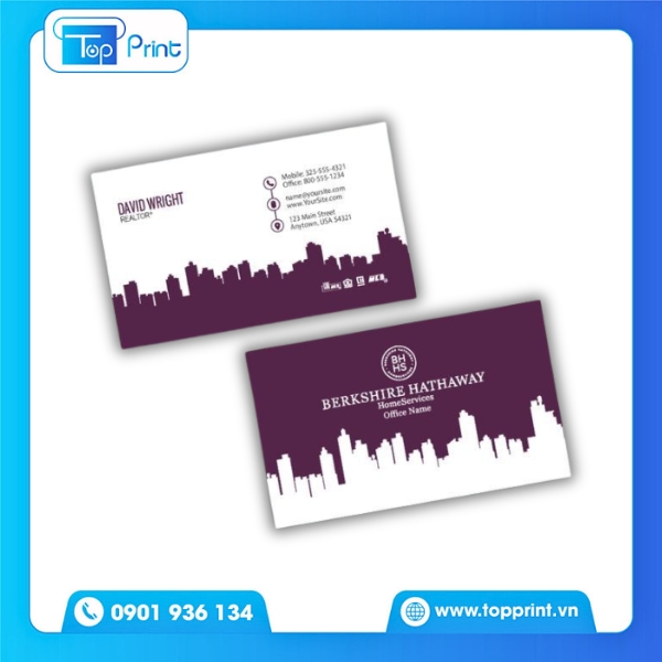 Card visit bất động sản in sắc nét từng chi tiết
