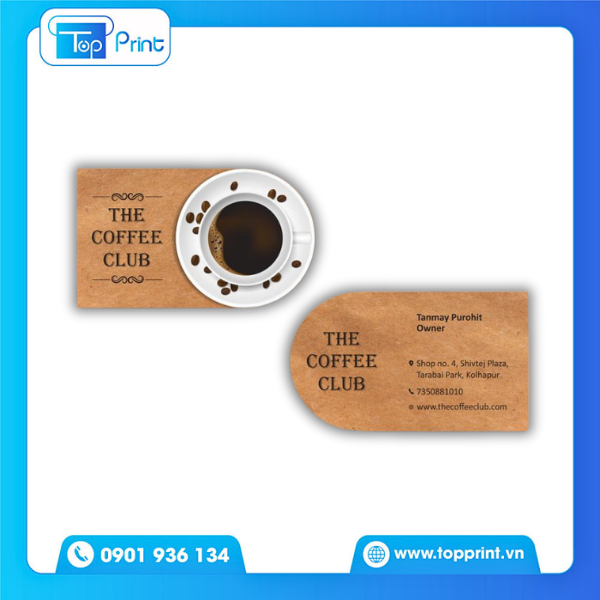Mẫu card visit qu&aacute;n cafe phong c&aacute;ch hiện đại