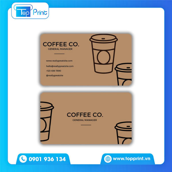 Mẫu card visit qu&aacute;n cafe đẹp &ndash; thiết kế ấn tượng