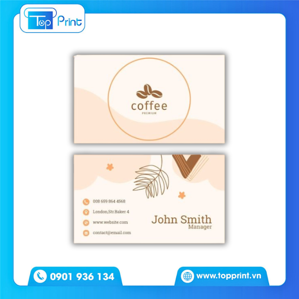 Card visit qu&aacute;n cafe phong c&aacute;ch sang &ndash; xịn &ndash; đẹp
