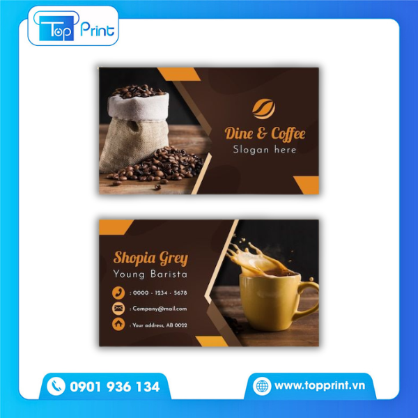 Mẫu card visit qu&aacute;n cafe đẹp &ndash; xu hướng mới