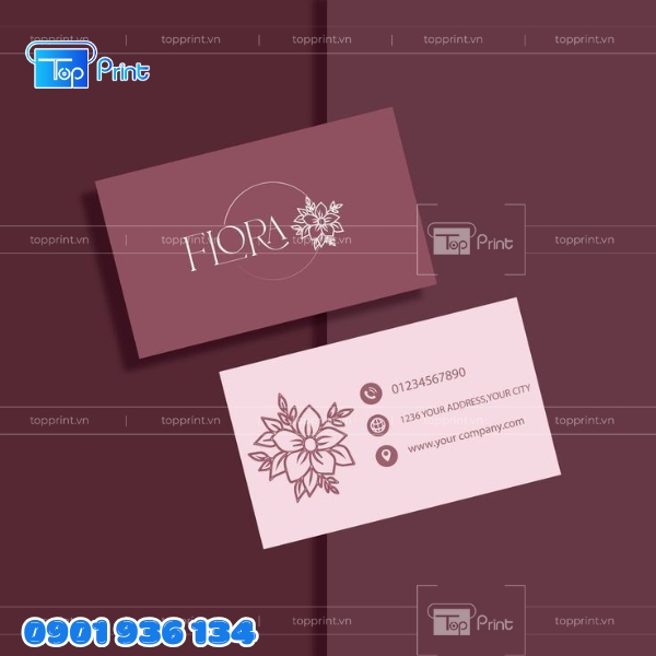 Mẫu card visit shop hoa đẹp &ndash; thiết kế tinh tế, hiện đại