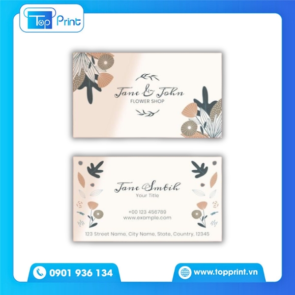 Mẫu card visit shop hoa in offset chất lượng cao