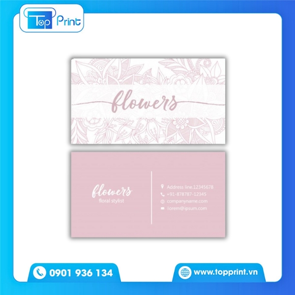 Card visit shop hoa thiết kế s&aacute;ng tạo, kh&aacute;c biệt