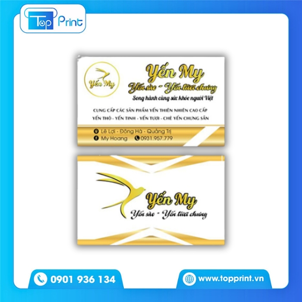 Card visit yến s&agrave;o tối giản nhưng sang trọng