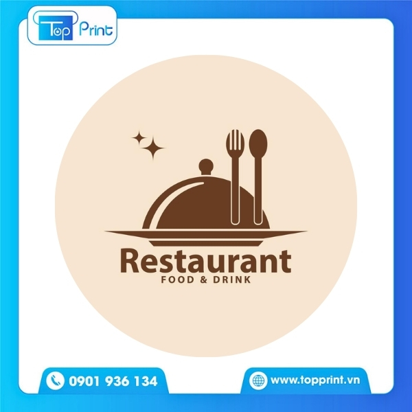 Mẫu logo nh&agrave; h&agrave;ng ứng dụng in ấn quảng b&aacute;  &nbsp;