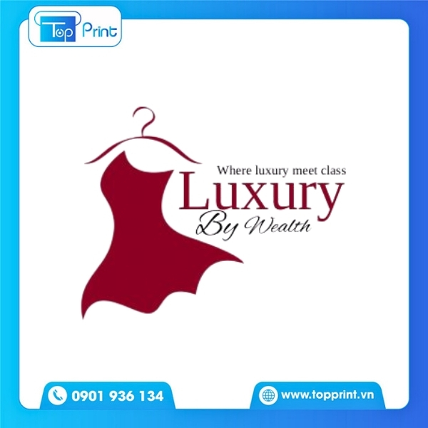 Mẫu logo shop quần &aacute;o in &eacute;p kim cao cấp