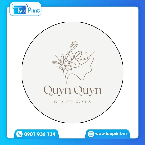 Mẫu logo spa in tr&ecirc;n bao thư