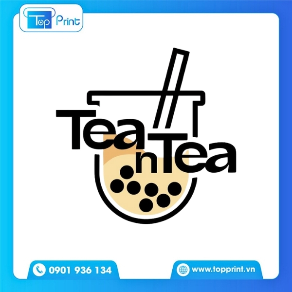 Mẫu logo tr&agrave; sữa kết hợp tr&acirc;n ch&acirc;u