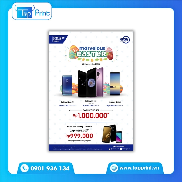 Mẫu tờ rơi điện thoại in tr&ecirc;n giấy Couche