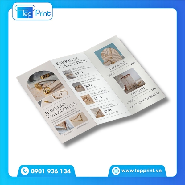 Mẫu brochure trang sức cao cấp cho thương hiệu lớn
