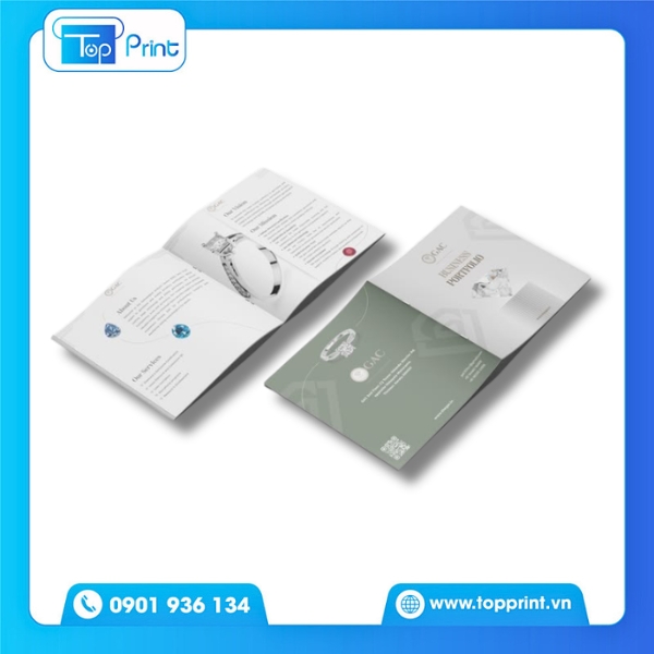 Mẫu brochure trang sức v&agrave;ng 24K tinh tế