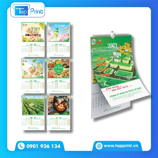 In Lịch Treo Tường 7 Tờ Giá Rẻ Tận Xưởng Thiết Kế Đẹp