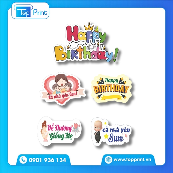 Mẫu Hashtag Sinh Nhật Cầm Tay Thiết Kế S&aacute;ng Tạo, Bắt Mắt