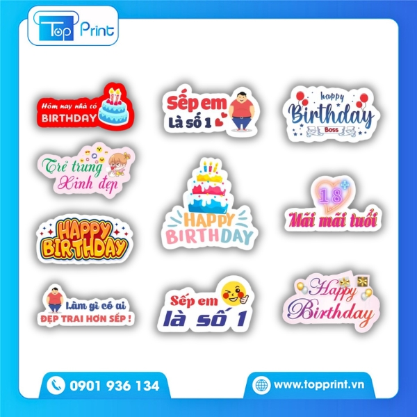 Mẫu Hashtag Sinh Nhật Cầm Tay Đẹp, In Sắc N&eacute;t Cho Tiệc Sinh Nhật