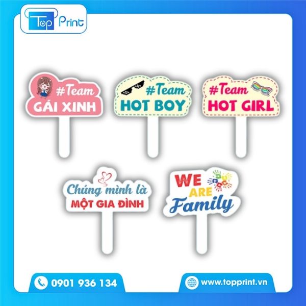 Mẫu Hashtag Teambuilding Cầm Tay Trang Trí Sự Kiện