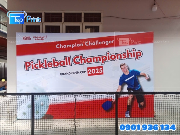 Mẫu backdrop pickleball championship đẹp mắt