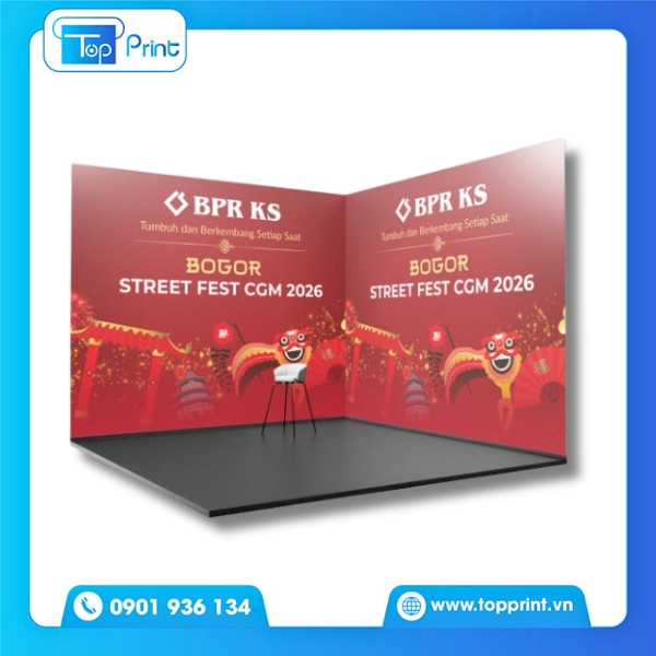 Mẫu backdrop hội nghị khách hàng chuyên nghiệp