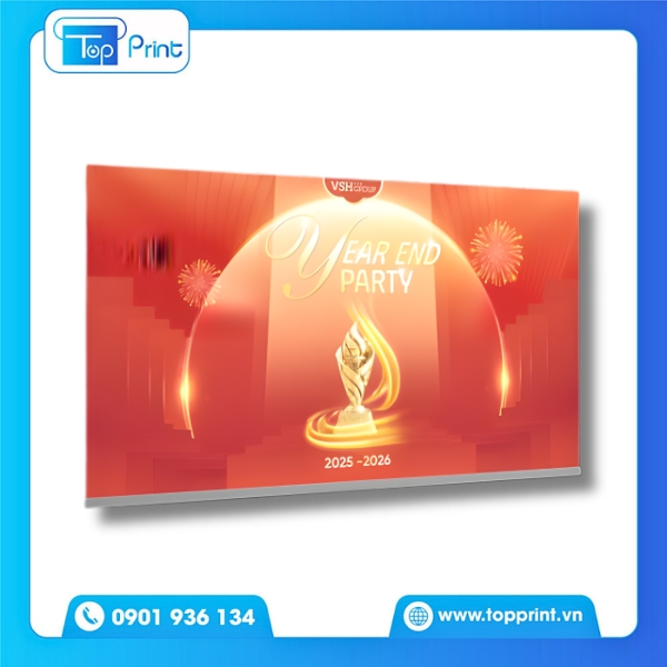 Mẫu backdrop sự kiện doanh nghiệp in bạt hiflex