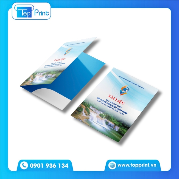 Mẫu bìa kẹp hồ sơ tài liệu đại hội đại biểu