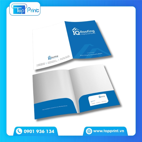 In folder đẹp, giấy cao cấp