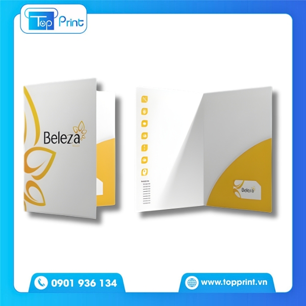 In folder quảng cáo công ty