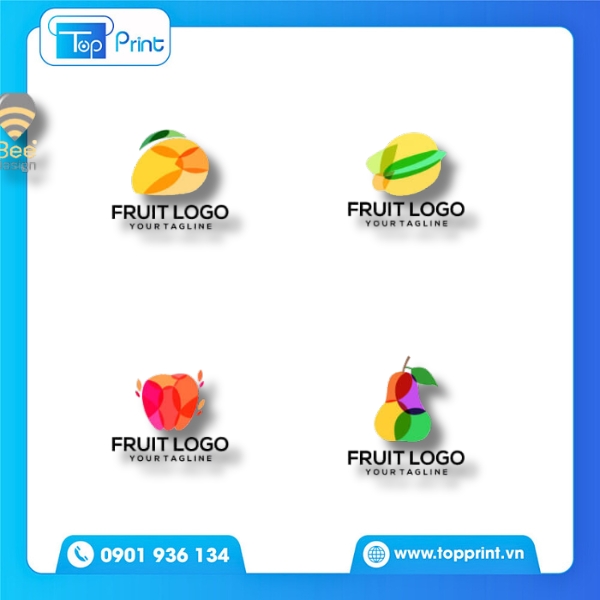 Mẫu logo tr&aacute;i c&acirc;y đẹp phong c&aacute;ch sang trọng cao cấp