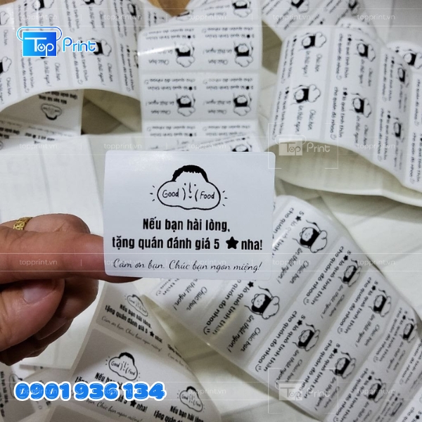 Mẫu in decal giấy đẹp sắc nét cho sản phẩm