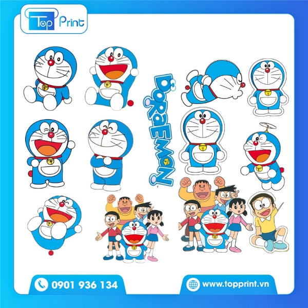 Mẫu sticker anime dễ thương in d&aacute;n chất lượng cao