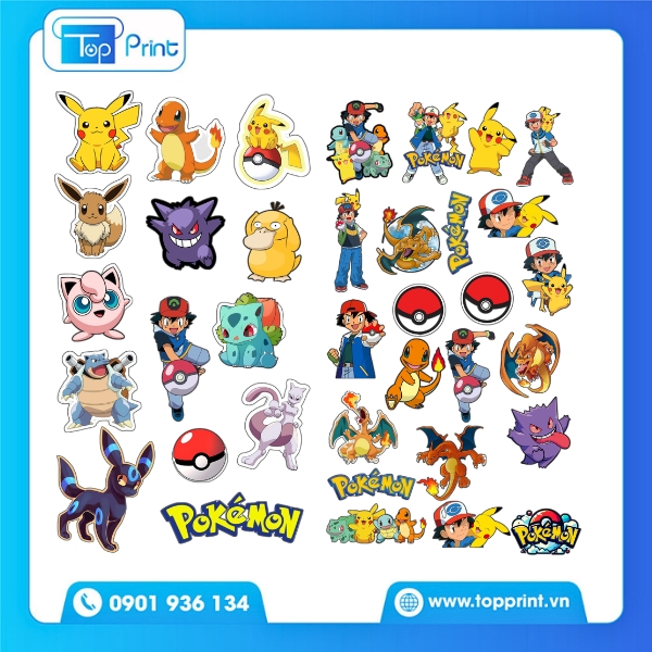 Mẫu sticker anime in sticker theo y&ecirc;u cầu