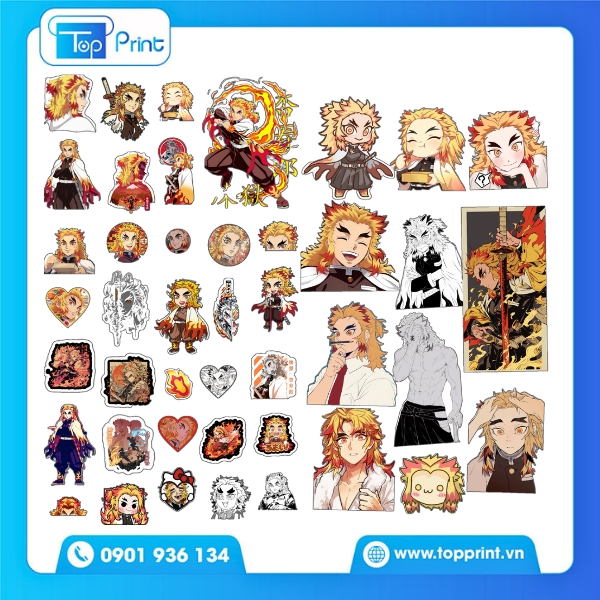 Mẫu sticker anime chibi d&ugrave;ng cho in ấn decal