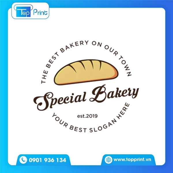 Mẫu logo b&aacute;nh m&igrave; đẹp, phong c&aacute;ch hiện đại