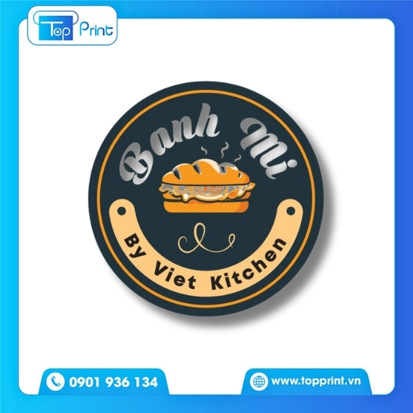 Mẫu logo b&aacute;nh m&igrave; đơn giản nhưng thu h&uacute;t
