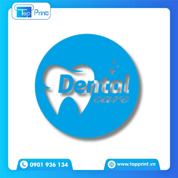 Logo nha khoa m&agrave;u xanh sạch sẽ, th&acirc;n thiện