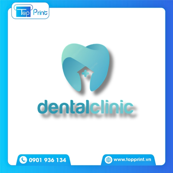 Mẫu logo nha khoa mang phong c&aacute;ch trẻ trung
