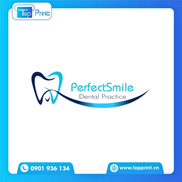 Logo nha khoa với biểu tượng răng s&aacute;ng tạo