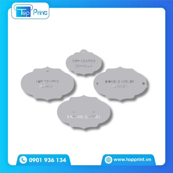 Mẫu tag h&igrave;nh oval in logo theo y&ecirc;u cầu