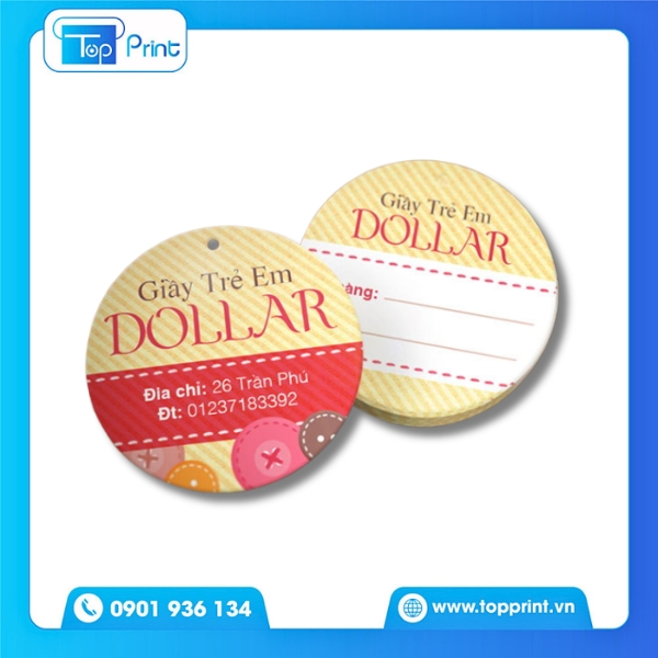 Tag h&igrave;nh tr&ograve;n decor qu&agrave; tặng xinh xắn