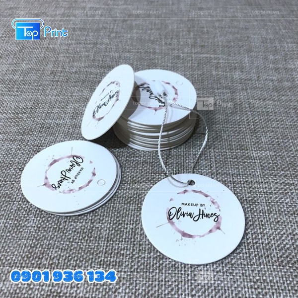 Tag h&igrave;nh tr&ograve;n đẹp gi&aacute; rẻ in logo cho shop handmade