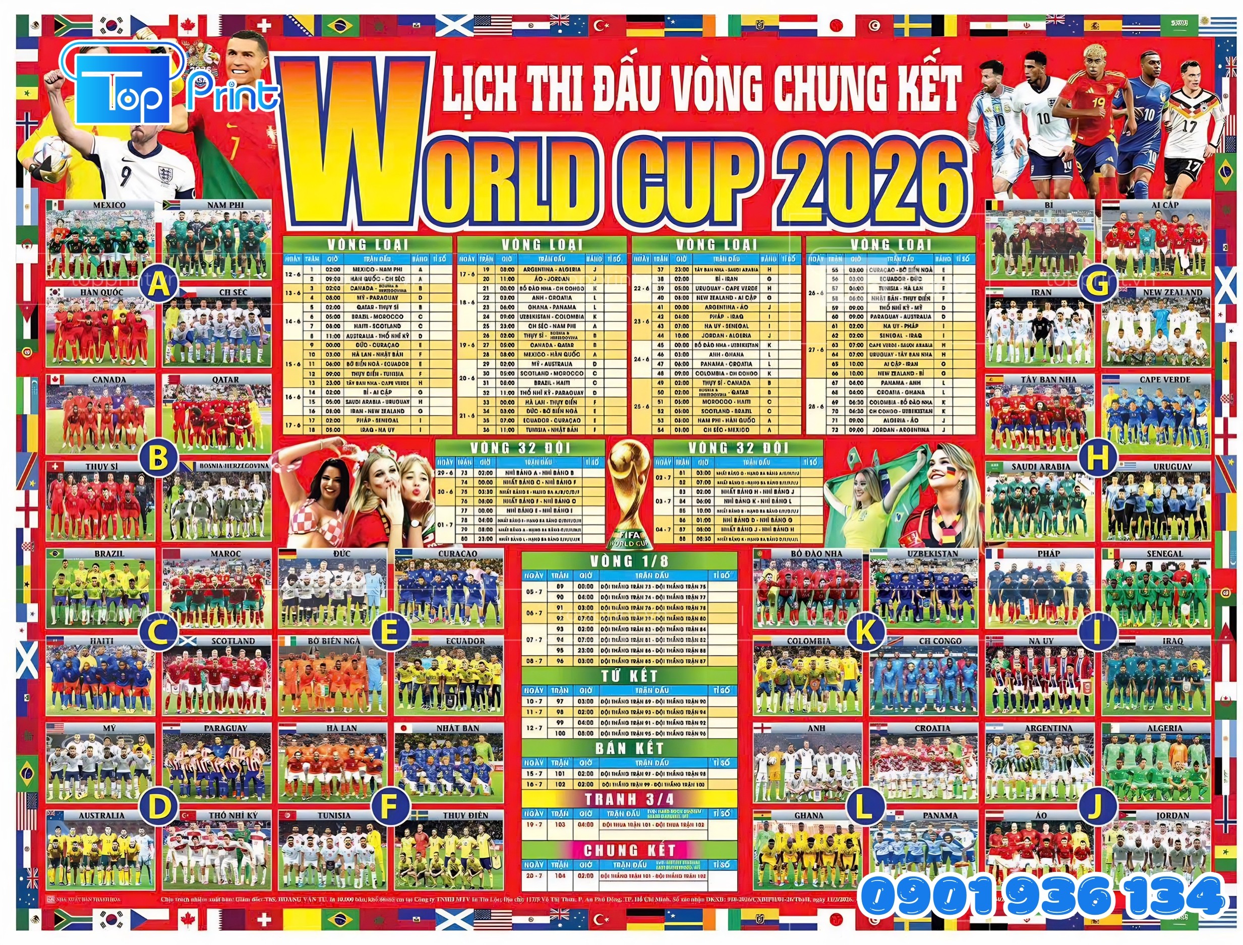 To&agrave;n Bộ Lịch Thi Đấu World Cup 2026 Theo Từng V&ograve;ng