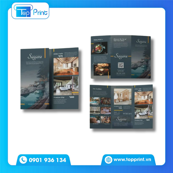 Mẫu Thiết Kế Brochure Kh&aacute;ch Sạn Cao Cấp