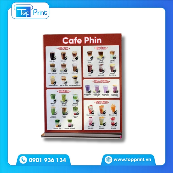Thiết kế menu để b&agrave;n tối giản nhưng thu h&uacute;t