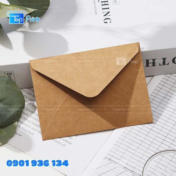 Mẫu phong b&igrave; nắp chữ V đẹp cho thư mời sự kiện
