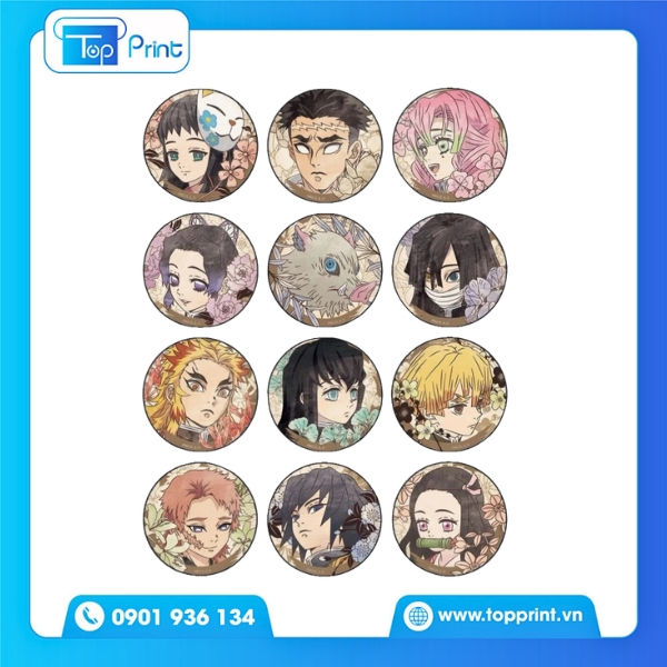 Bộ mẫu sticker tròn in ấn chất lượng cao