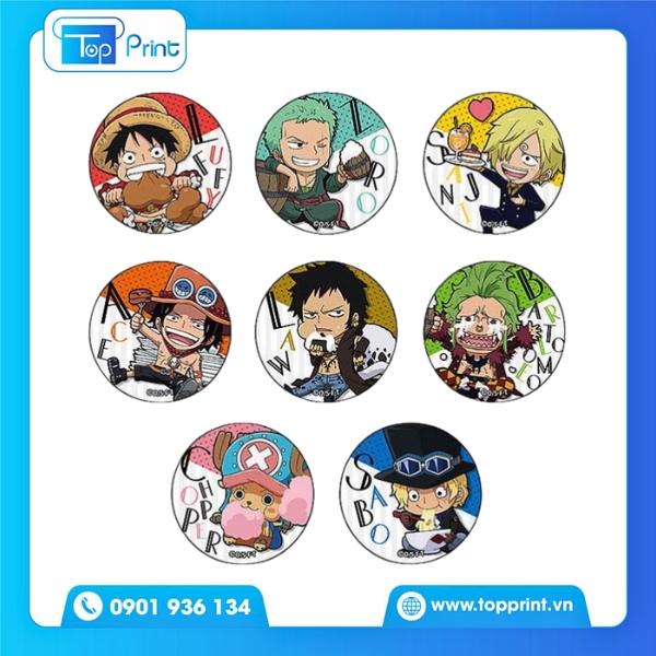 Mẫu sticker tròn hoạt hình đáng yêu
