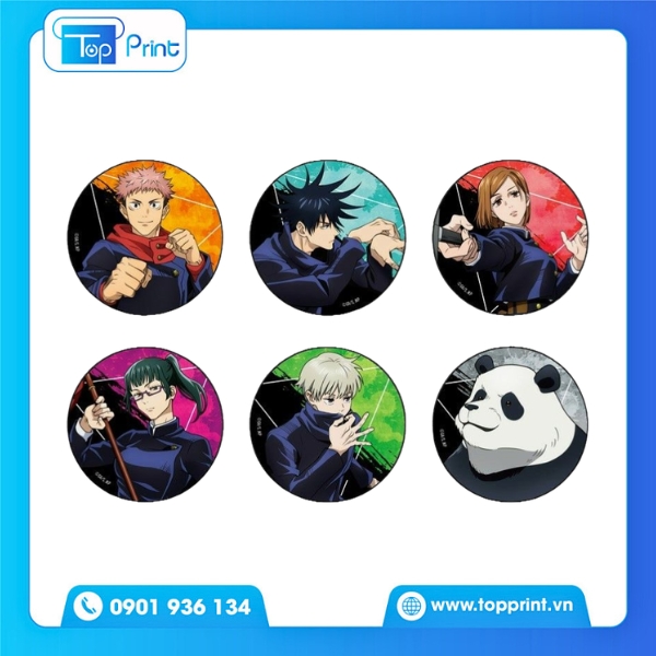 Sticker tròn thiết kế hiện đại trendy