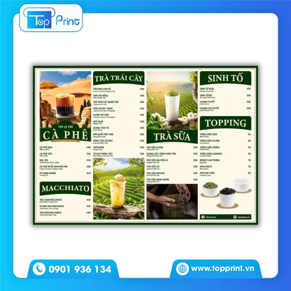 Menu Quán Trà Sữa