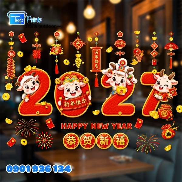 Mẫu Decal Xuân 2027 Cho Mặt Tiền Cửa Kính