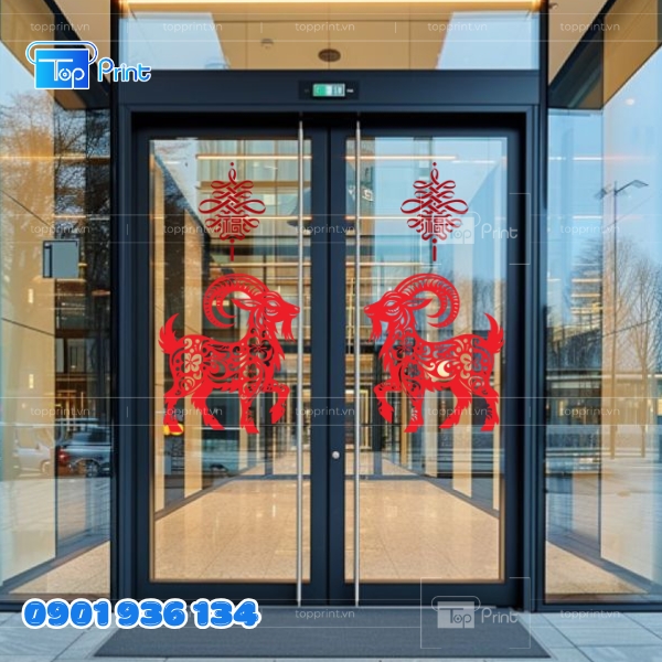 Mẫu Decal Dán Kính 2027 Màu In Rực Rỡ 